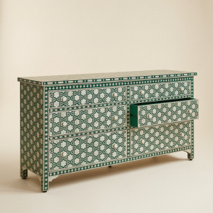 Jade Floral Cabinet