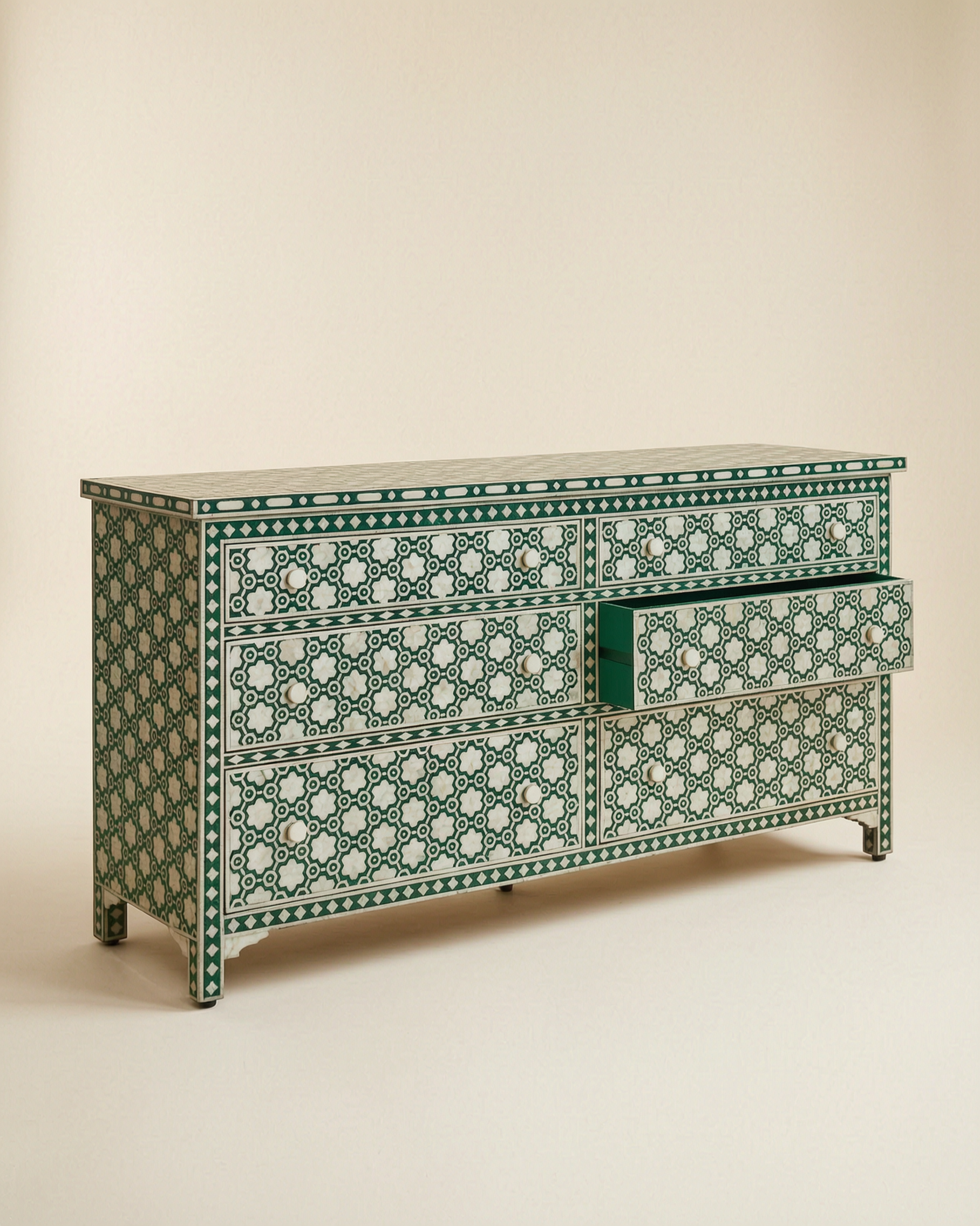 Jade Floral Cabinet