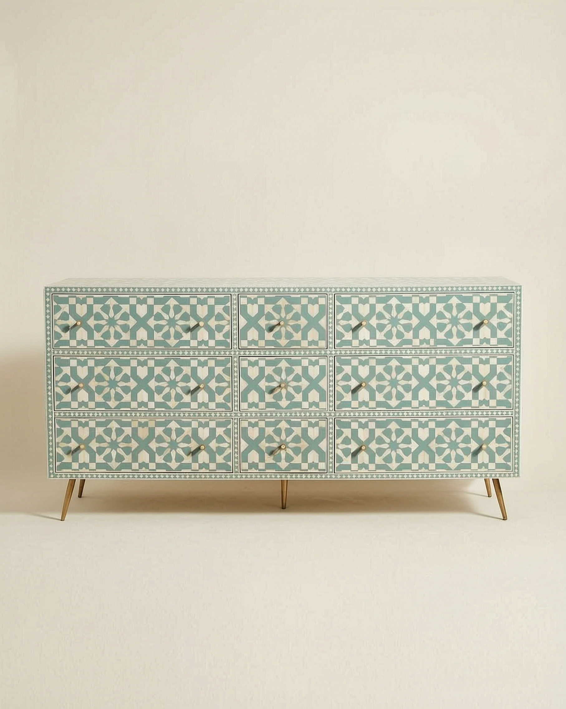 Moroccan Nine-Drawer Cabinet