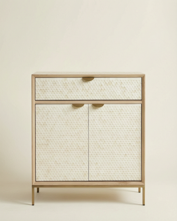 Shell Bone Inlay Cabinet