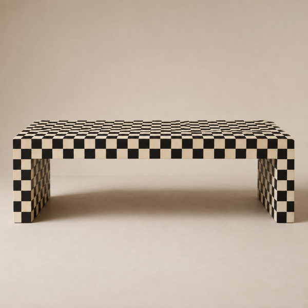 French Countryside Checkered Table