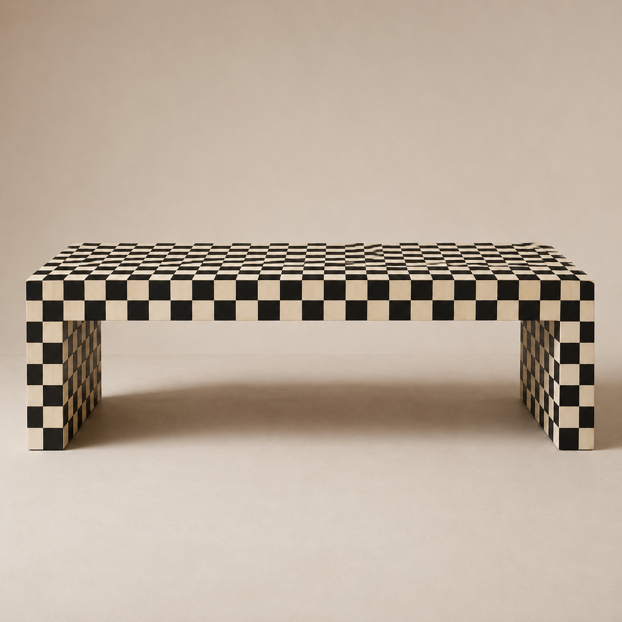 French Countryside Checkered Table