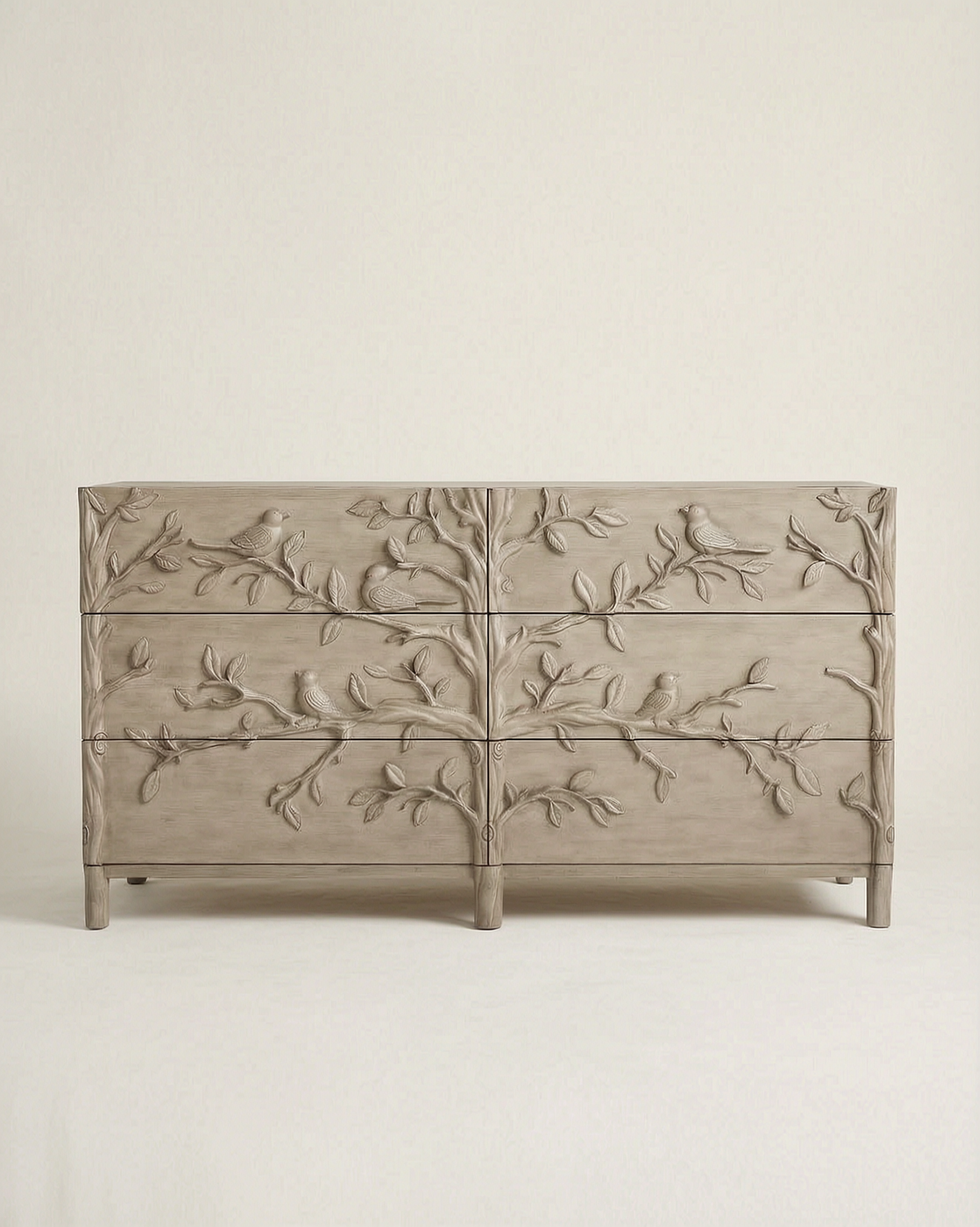 Myna Handcarved Six Drawer Dresser