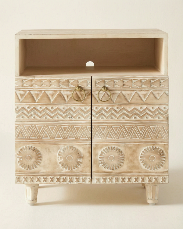 Tribal Handcarved Cabinet