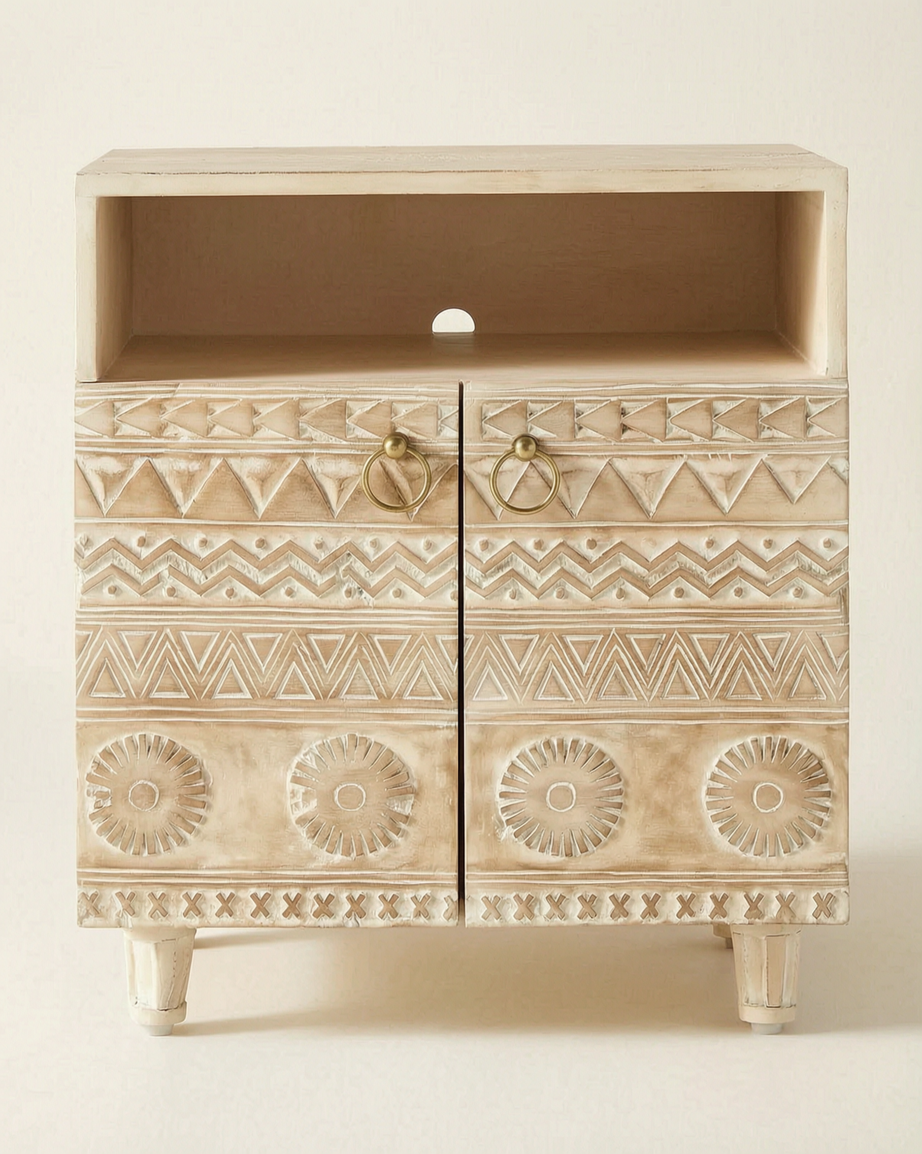Tribal Handcarved Cabinet