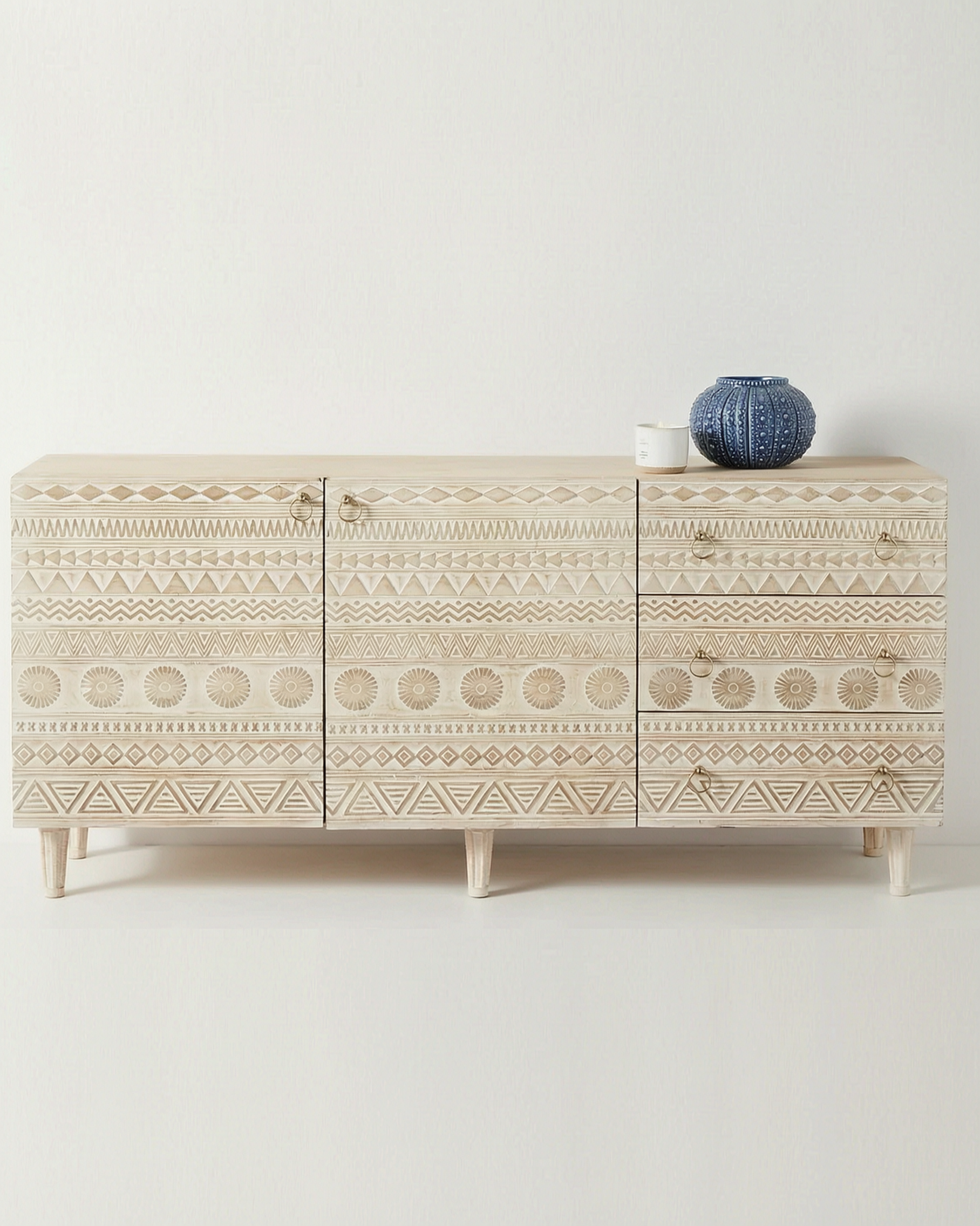 Tribal Handcarved Sideboard